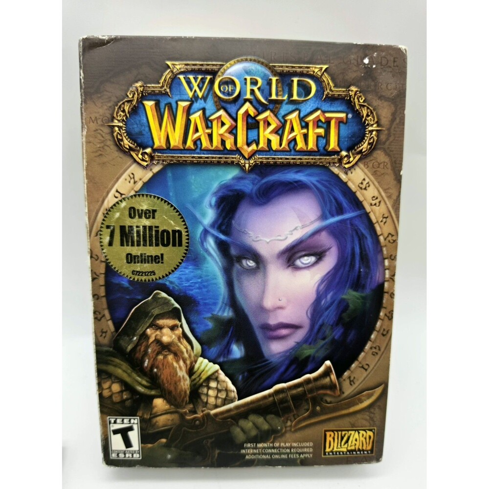 World of Warcraft PC 2004 Box Set 5 Discs Manual Trial Edition Blizzard Game Vtg